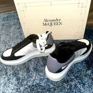 Alexander McQUEEN Sneaker- Sensory C.F/Size40/BLK/WHI/BLK/GU.GR